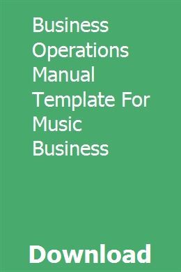 Manual of operations template